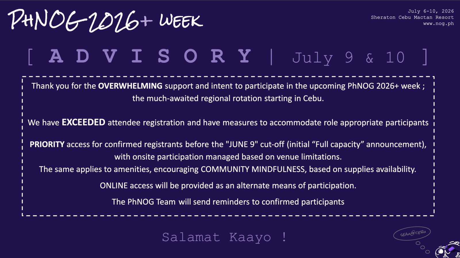 PhNOG2026 Update